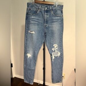 High-Rise Distressed Women’s Jeans - Light Blue